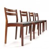 Set of 4 Danish vintage dining table chairs from the Uldum