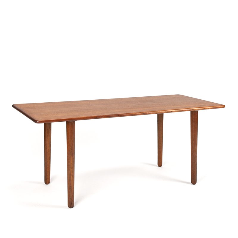 Teak elongated vintage Danish salon or side table