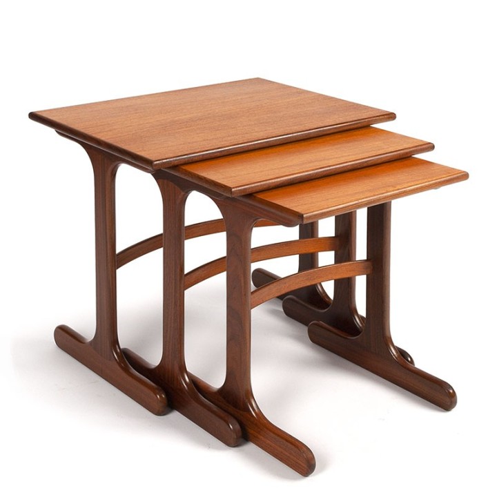Nest tables in teak from Gplan vintage sixties