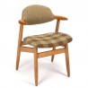 Vintage oak cow horn chair by Tijsseling