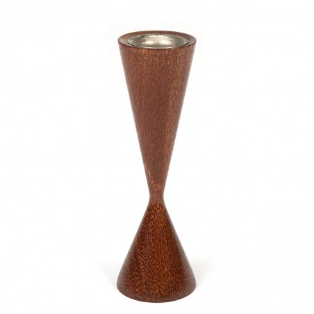 Diabolo wenge wooden vintage candlestick
