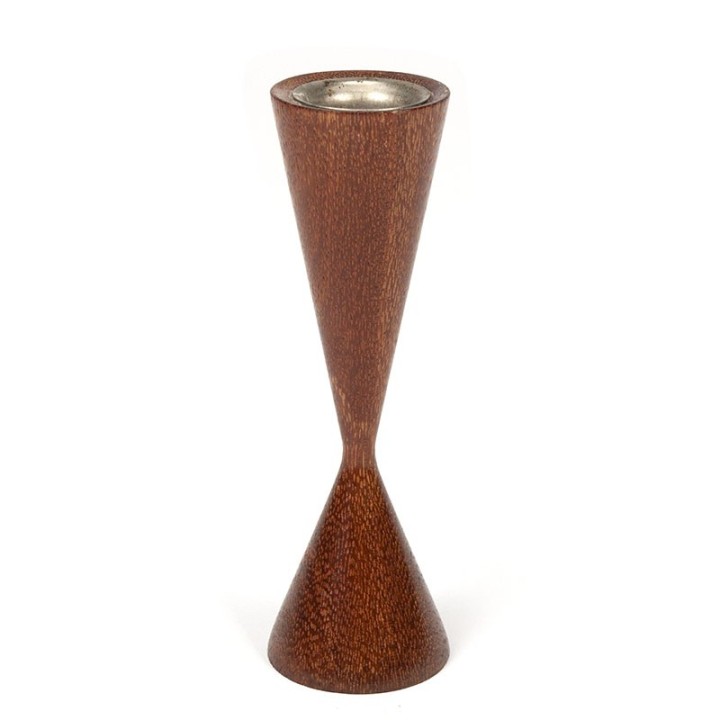 Diabolo wenge wooden vintage candlestick