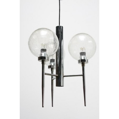 Chroom/ glazen hanglamp