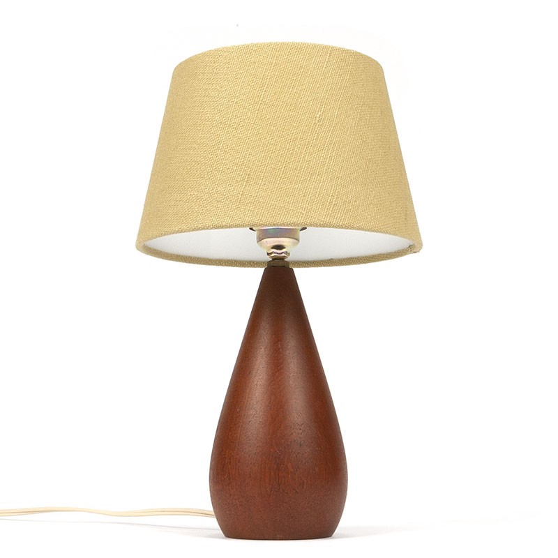 Danish vintage table lamp with green shade