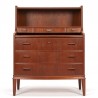 Vintage Danish secretary in teak with slightly convex design