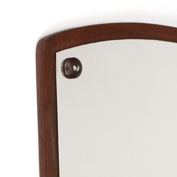 Danish vintage fifties mirror in teak