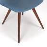 Blauwe vintage G.J.van Os eettafel stoel