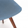 Blauwe vintage G.J.van Os eettafel stoel