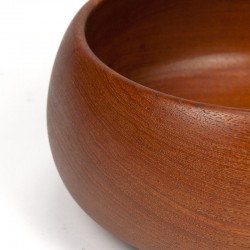 Danish vintage serving bowl in teak round model