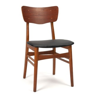 Danish vintage dining table chair in teak and oak