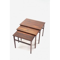 Set of 3 nesttables in rosewood