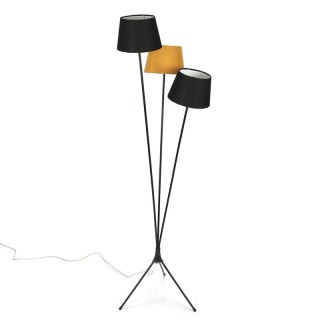 Staande vintage jaren vijftig 3-poot vloerlamp