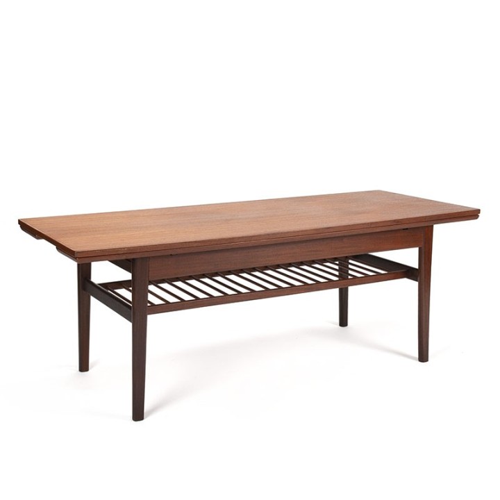 Danish teak vintage lounge and dining table in one