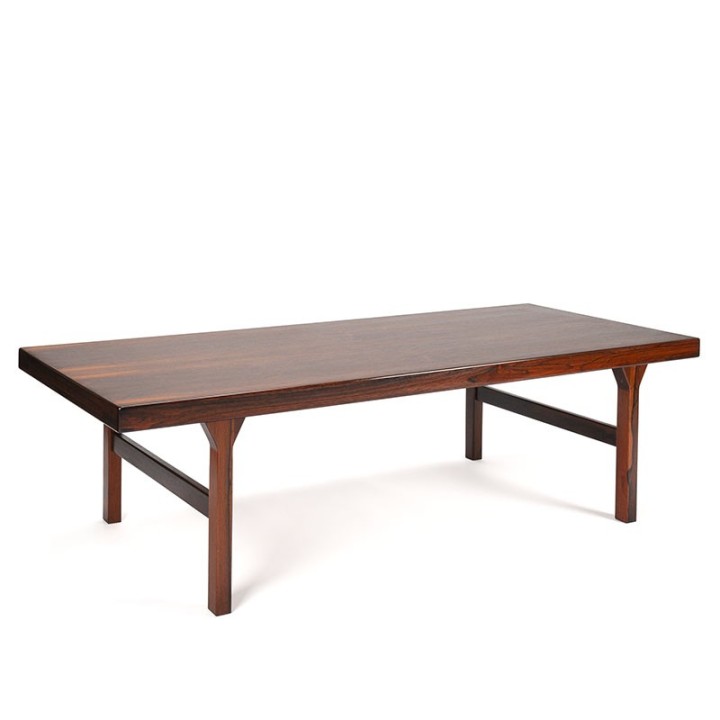 Large rosewood vintage Danish coffee table