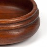 Small vintage serving dish in teak with rib
