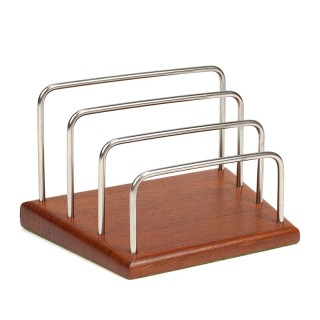 Brievenhouder vintage jaren zestig in teak