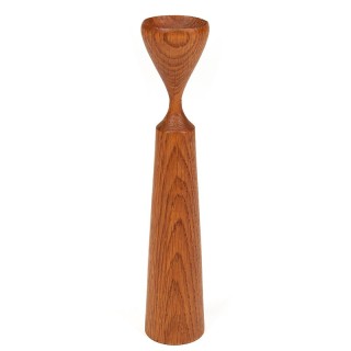 Deense eiken vintage kandelaar