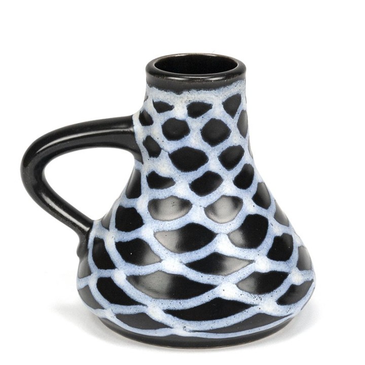 Small model vintage vase can model in blue / black