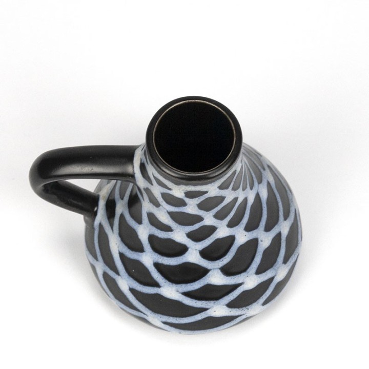 Small model vintage vase can model in blue / black