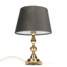 Small model vintage table lamp with brass colored base