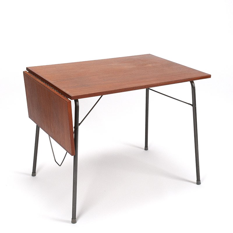 Teakhouten vintage Deense inklapbare tafel Teakhouten vintage Deense inklapbare tafel