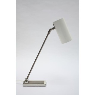 White modernistic tablel lamp from the 1960's - Retro Studio