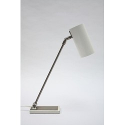White modernistic tablel lamp from the 1960's