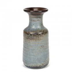 Vintage Grijs/ Blauwe aardewerken vaas