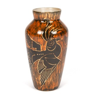 De Gats vintage vase with bird