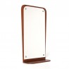 Teak vintage mirror by Jansen Spejle with shelf