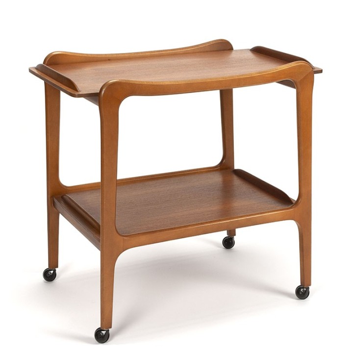 Mid-Century vintage teak tea trolley
