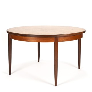 Rond model Mid-Century design uitschuifbare G Plan eettafel