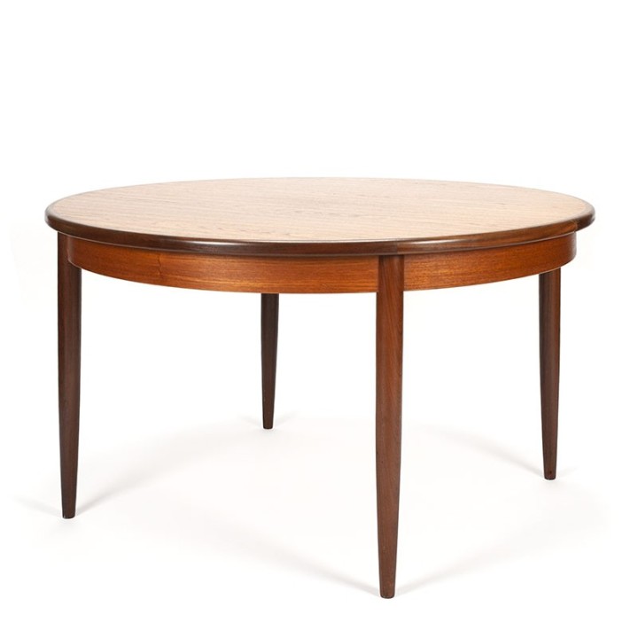 Rond model Mid-Century design uitschuifbare G Plan eettafel