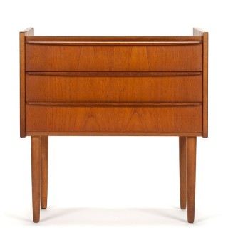 Mid-Century Danish vintage small chest of drawers in teak