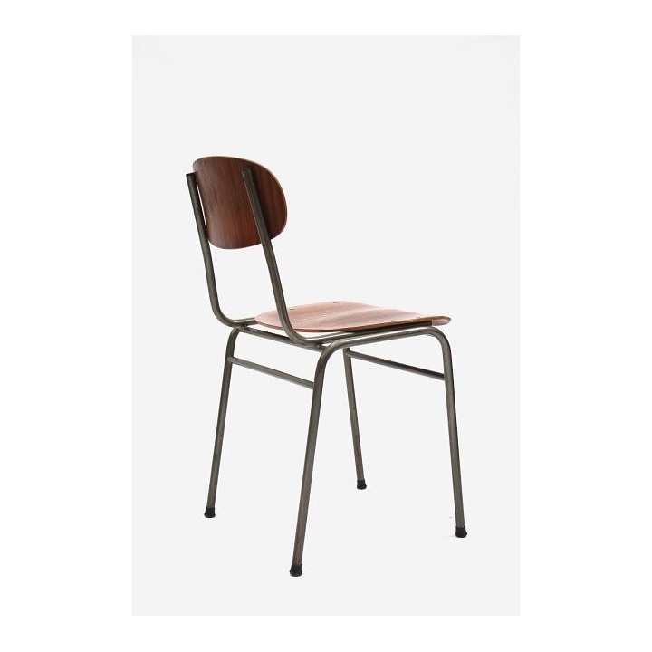 Set van 4 industriele Deense schoolstoelen - Retro Studio