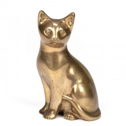 Brass vintage figurine cat from the sixties