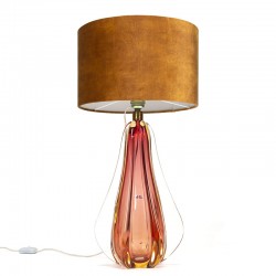 Grote vintage Murano Seguso glazen tafellamp