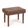 Vintage Danish ottoman in brown leatherette