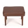 Vintage Danish ottoman in brown leatherette