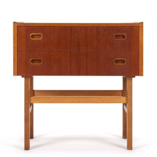 Small model Danish vintage chest of drawers in teak
