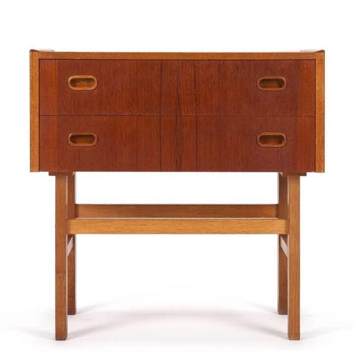 Small model Danish vintage chest of drawers in teak