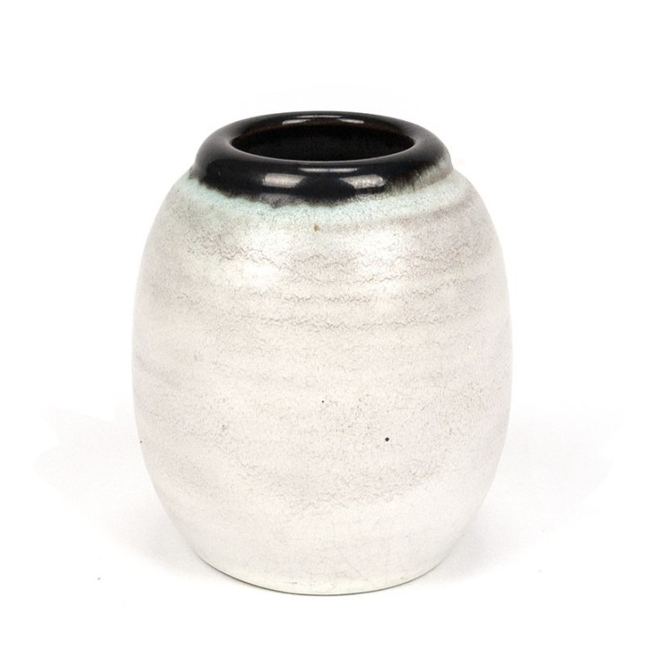 Small model Mobach vintage vase with green edge