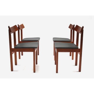 Set van 4 Slagelse Mobelvaerk stoelen - Retro Studio
