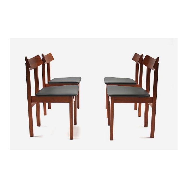Set van 4 Slagelse Mobelvaerk stoelen - Retro Studio
