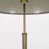 Danish luxury vintage floor lamp with brass and teak base
