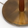 Danish luxury vintage floor lamp with brass and teak base