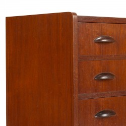Teak Danish small Mid-Century chest of drawers or hallway