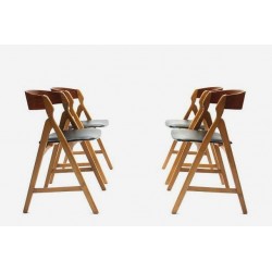 Set of 4 Danish chairs by H. Kjaernulf