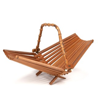 Foldable vintage small serving basket