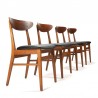 Danish Farstrup model 210 vintage set of 4 chairs
